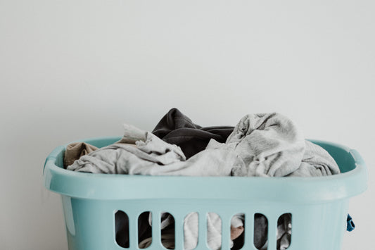 Laundry basket full of clean clothes